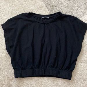 Zara Black Cinched Crop-top